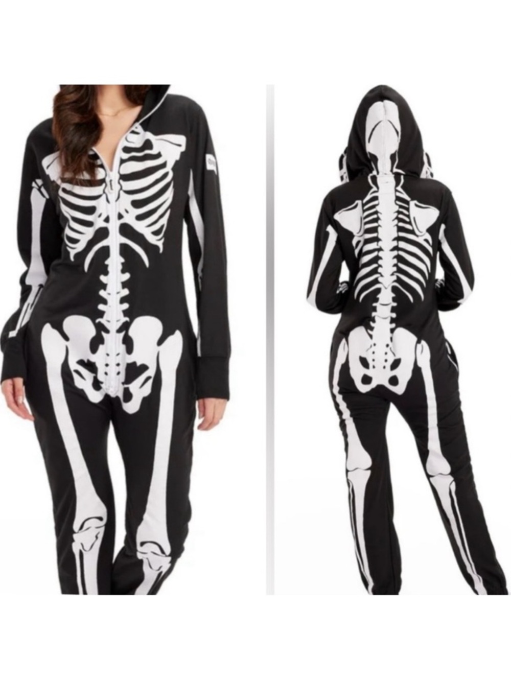 Tipsy Elves Skeleton Onesie Jumpsuit Costume Unisex Size S